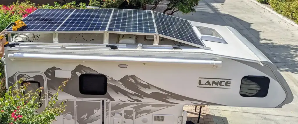 RV solar power setup